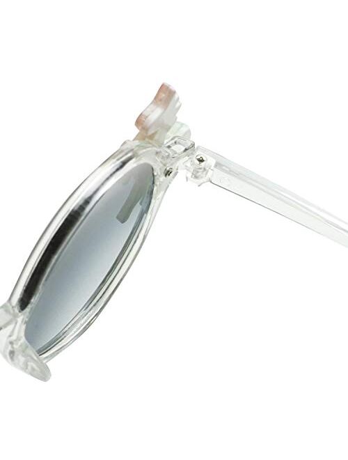 ShadyVEU Kids Small Round Circular Unicorn Colorful Glitter Toddler Girls Fashion Cute Childrens Rainbow Sunglasses