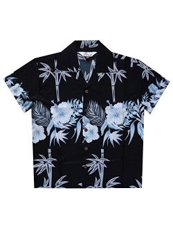 Alvish Hawaiian Shirts Boys Bamboo Beach Aloha Party Camp Short Sleeve Holiday Casual