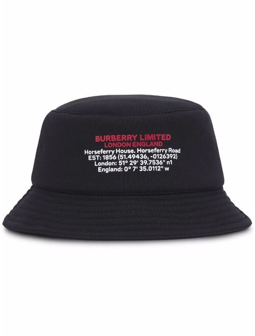 Burberry Location-print cotton bucket hat