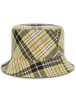 Vintage-Check reversible bucket hat