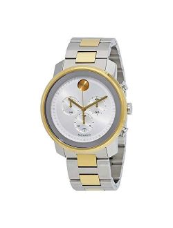 Men's BOLD Metals Chronograph Watch with Printed Index Dial, Silver/Grey/Gold (3600432)