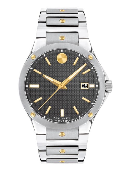 Movado Men's Swiss Automatic Sports Edition Stainless Steel & Gold PVD Bracelet Watch 41mm