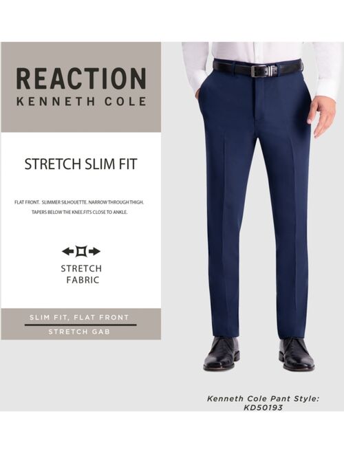 Kenneth Cole Reaction Men's Slim-Fit Stretch Gabardine Dress Pants