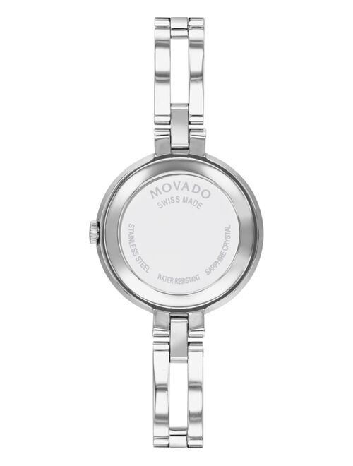 Movado Women's Swiss Esperanza Diamond (1/20 ct. t.w.) Stainless Steel Bangle Bracelet Watch 25mm
