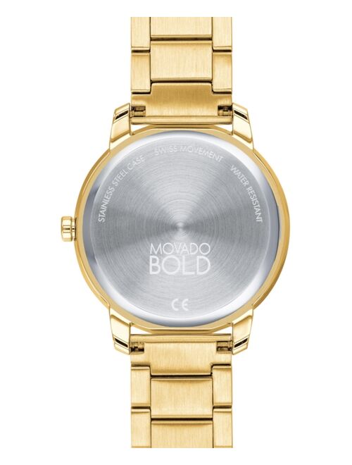 Movado Women's Swiss Bold Luxe Gold Ion Plated Bracelet Watch 32mm