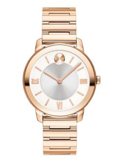 Women's Bold Luxe Swiss Rose Gold-Tone Bracelet Watch 32mm