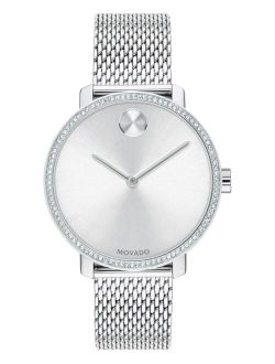 Women's Swiss Bold Stainless Steel Mesh Bracelet Watch 34mm Style #3600655
