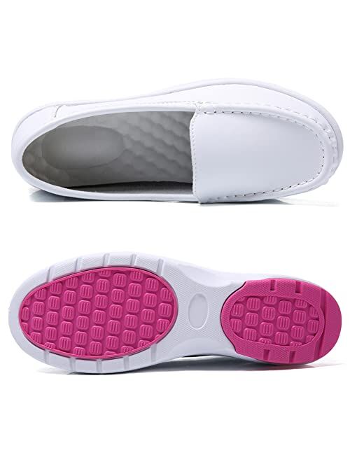 Sasuwa Women‘s White Nursing Shoes Slip on Nurse Shoes for Work Comfortable