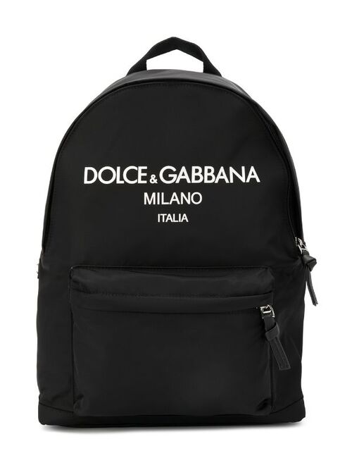 Dolce & Gabbana Kids logo print backpack