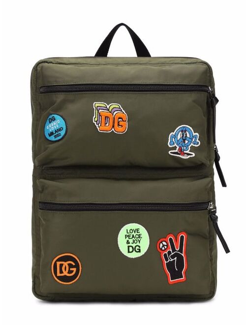 Dolce & Gabbana Kids multi patches backpack