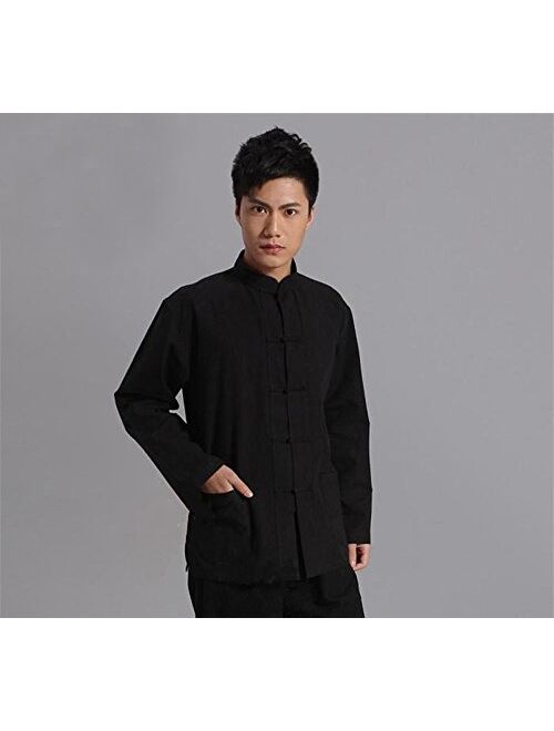 ZooBoo Traditional Long Sleeve Tang Kung Fu Uniform Men's Shirt