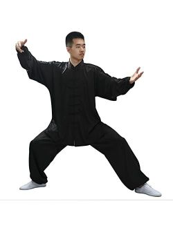 DYRCJ Tai Chi Uniform, Chinese Traditional Unisex South Korean Silk Tai Chi Clothes Tai Chi Practicing Clothes Kung Fu Clothing Martial Arts Wear a-3XL
