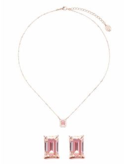 Millenia octagon cut necklace and earrings set