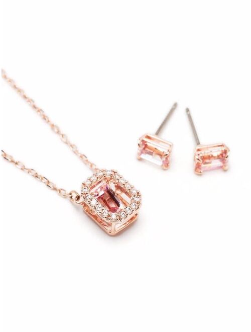 Swarovski Millenia octagon cut necklace and earrings set