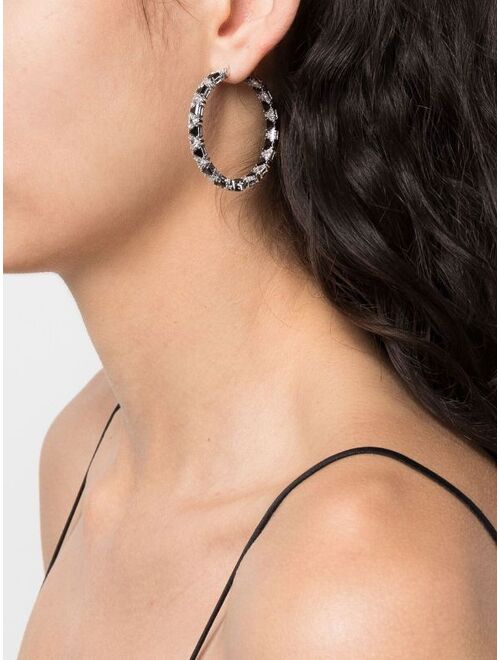millenia hoop swarovski triangle earrings