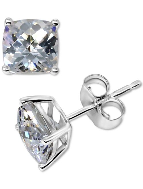 Macy's Swarovski Zirconia Cushion Stud Earrings in 14k White Gold