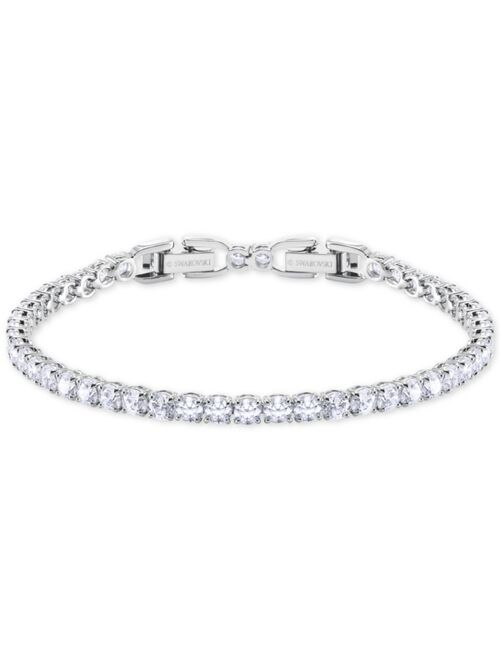 Swarovski Silver-Tone Crystal Tennis Bracelet