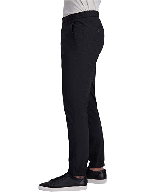 Kenneth Cole Reaction Stretch Check Slim Fit Flat Front Flex Waistband Dress Pants
