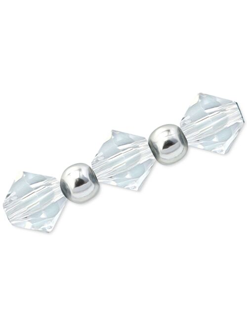 Swarovski Macy's Crystal Beaded Stretch Bracelet in Sterling Silver