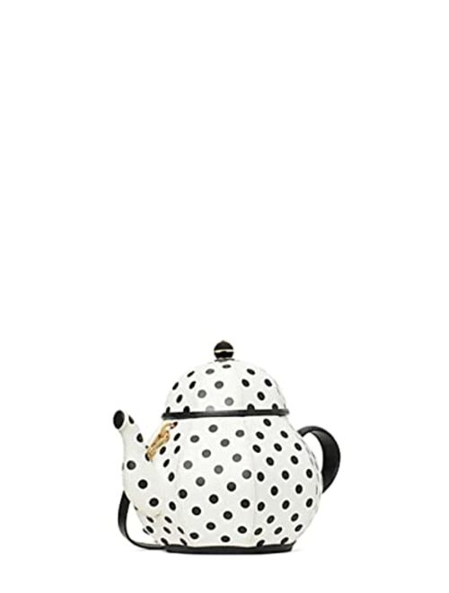 Kate Spade New York Wonderland Teapot Polka Dot Crossbody Purse Bag