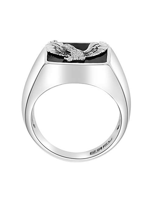 Effy 925 Sterling Silver Onyx Eagle Ring, 5.5 TCW IRS0J717XX