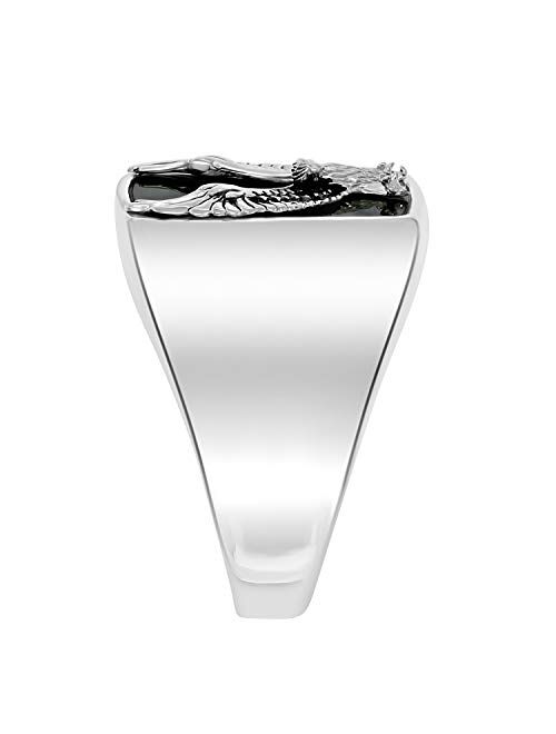 Effy 925 Sterling Silver Onyx Eagle Ring, 5.5 TCW IRS0J717XX