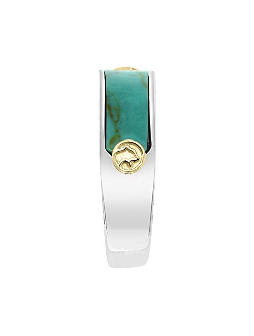Effy 925 Sterling Silver & 18K Yellow Gold Turquoise Ring, 0.3 TCW IRL0J760T1