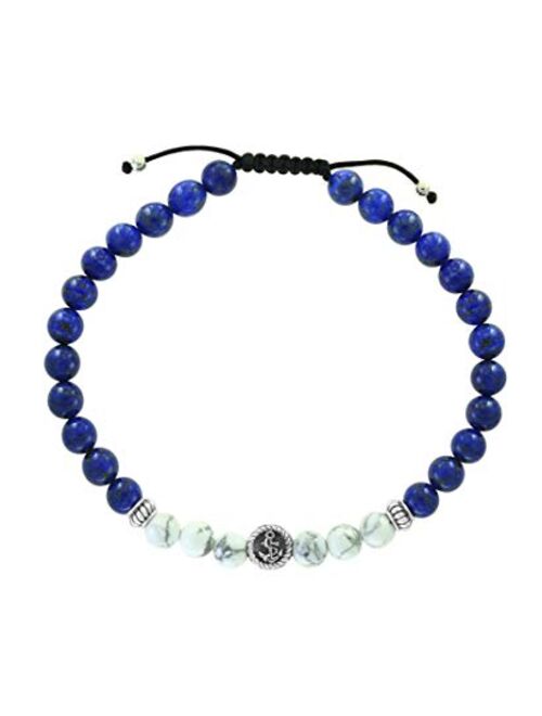 Effy 925 Sterling Silver Lapis Lazuli & Howlite Bracelet, 57.4 TCW IBS0O413M0