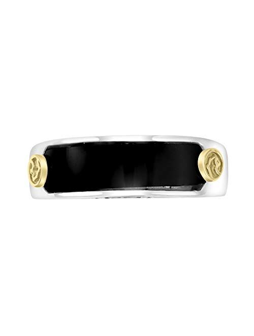 Effy 925 Sterling Silver & 18K Yellow Gold Onyx Ring, 0.4 TCW IRL0J760XX