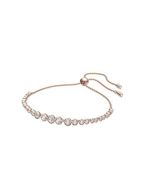SWAROVSKI Women's Emily Tennis Style Bracelet Collection, Clear Crystals, Blue Crystals, Pink Crystals (Amazon Exclusive)