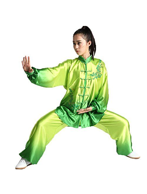 ZooBoo Women's Gradient Tai Chi Kung Fu Sets Martial Arts Uniforms