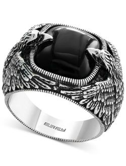 Collection EFFY® Men's Onyx Eagle Ring (10 ct. t.w.) in Sterling Silver
