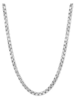 Collection EFFY® Rounded Box Link 24" Chain Necklace in Sterling Silver
