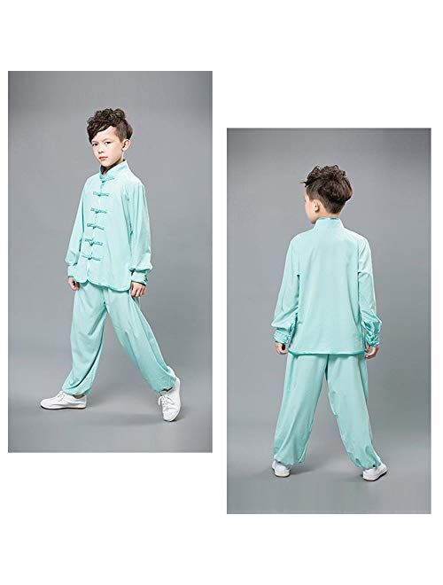 ZooBoo Karate Martial Arts Uniform - Taichi Sanda Chinese Kung Fu Wing Chun Training Clothes Apparel Clothing for Kids