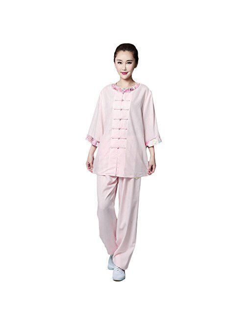 ZooBoo Women Taichi Uniform Martial Art Set Breathable Morning Exercise Wear