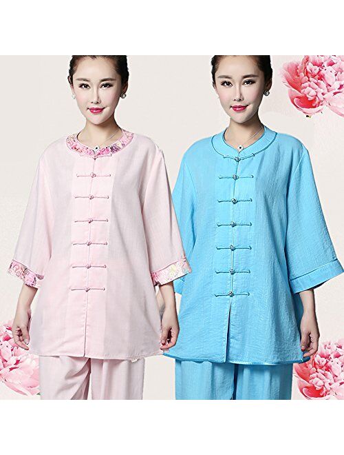 ZooBoo Women Taichi Uniform Martial Art Set Breathable Morning Exercise Wear