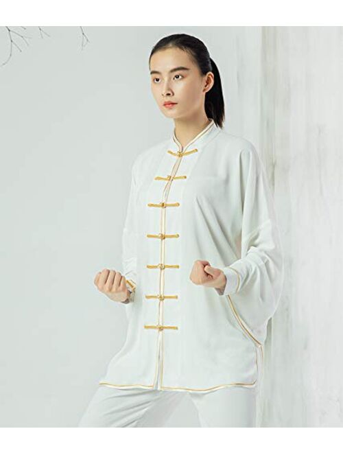 KSUA Women Tai Chi Uniform Chinese Chiffon Tai Chi Suits Martial Arts Wear
