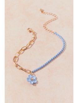 Enamel Flower Chain Bracelet