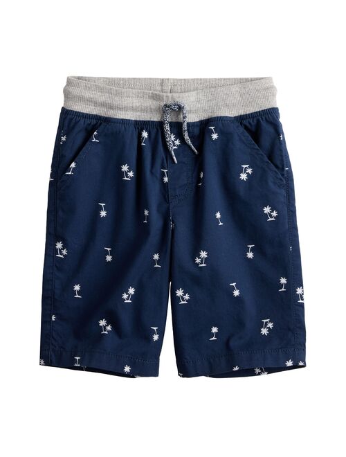 Boys 4-12 Jumping Beans® Allover Print Tropical Twill Shorts