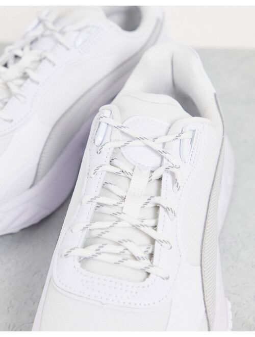 Puma Wild Rider sneakers in white and silver