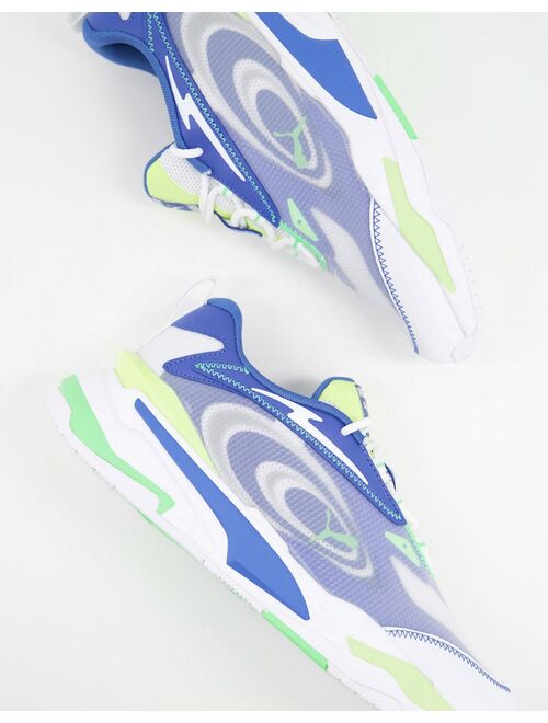 PUMA RS Fast Paradise sneakers in white and blue