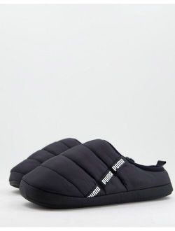 Scuff slippers in black