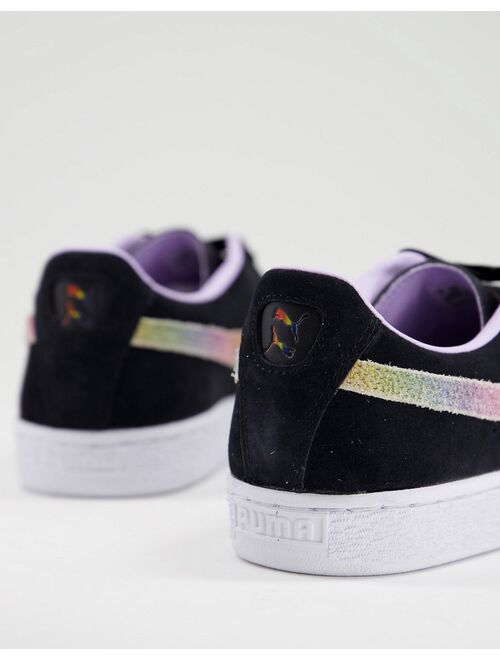PUMA Suede Rainbow Sneakers in Black