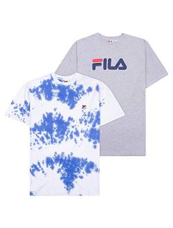 FilaBig & Tall T-Shirts for Men, Oversize Tees, 2 Pack