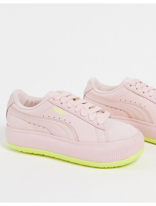 Puma Suede Mayu platform sneakers in tonal pink