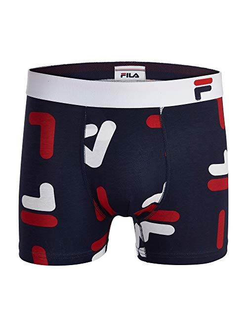 Fila Men's 3" No Fly Boxer Brief with Built in Pouch Support (2-Pack of Trunk Briefs)