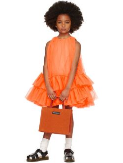 CRLNBSMNS Kids Orange Tulle Dress