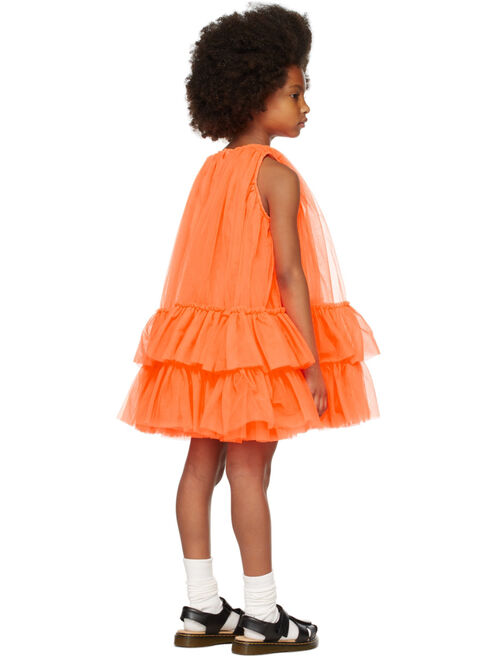 CRLNBSMNS Kids Orange Tulle Dress