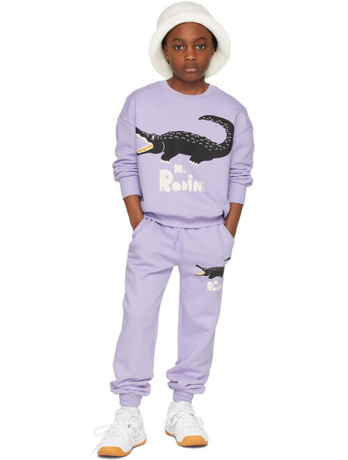 Mini Rodini Kids Purple Crocodile Lounge Pants