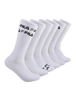 Men's 6-Pack Multi Logo Half Cushion Crew Socks